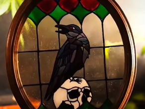 Stained Glass Faux Crow