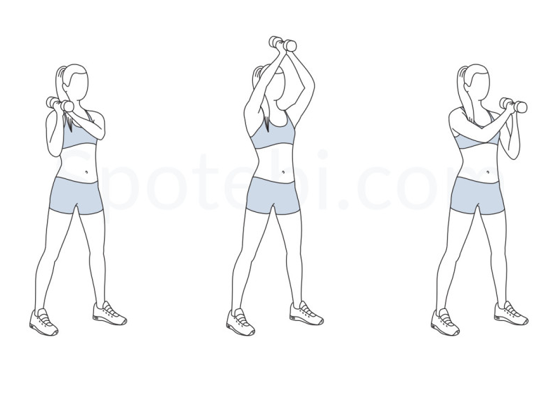 Dumbbell shoulder to shoulder press