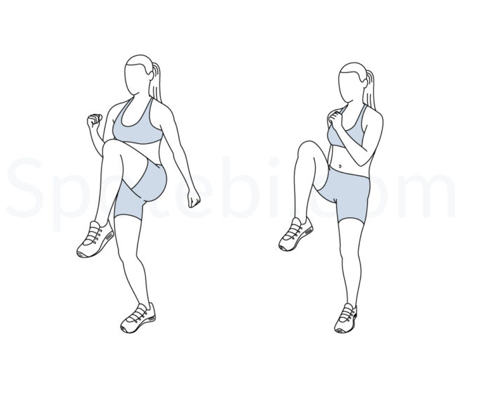 High knees
