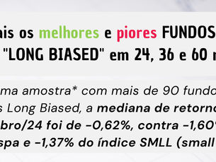 MELHORES E PIORES FUNDOS LONG BIASED EM OUTUBRO 2024