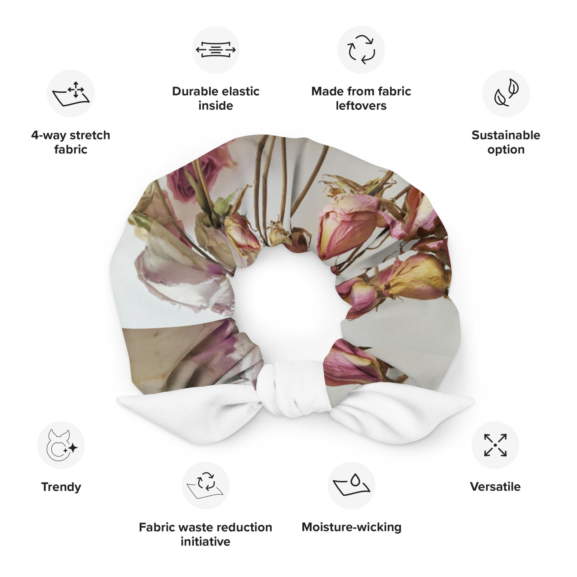 flower scrunchie matches dress