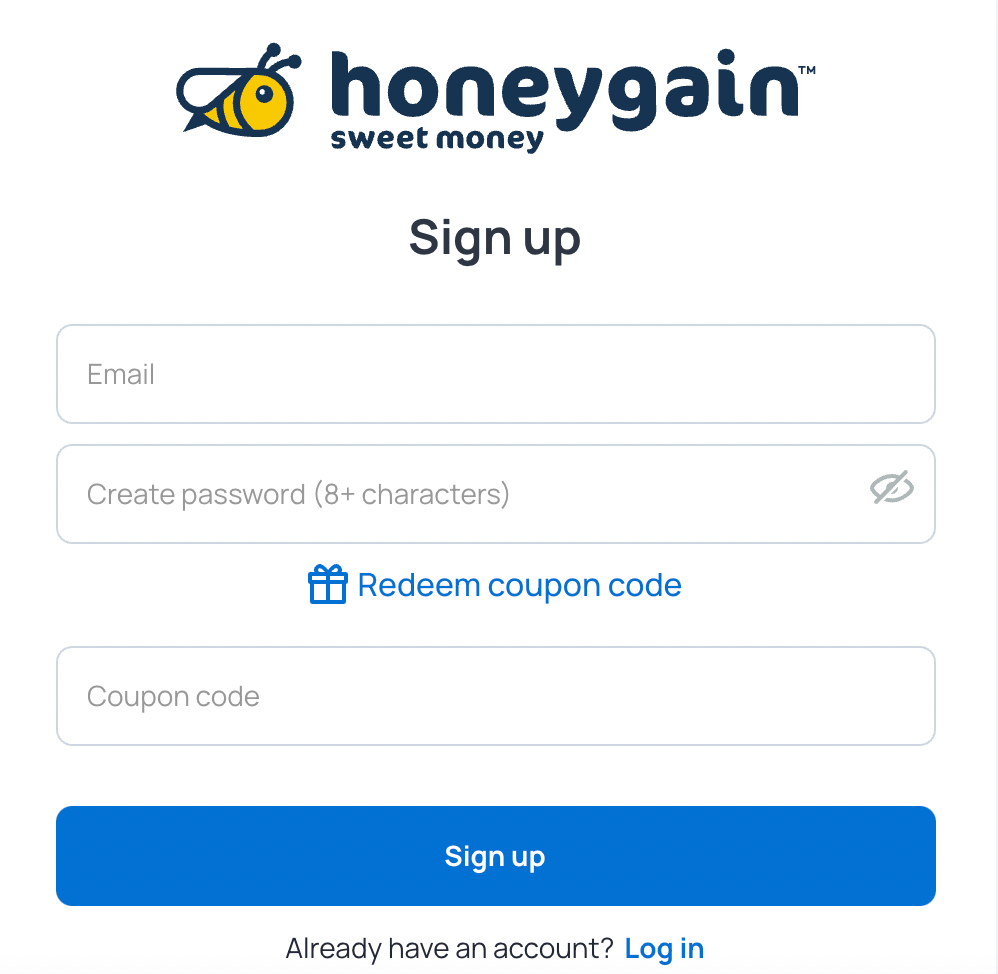 Using referral code to sign up