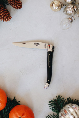 フォールディングナイフ 牛角ハンドル 黒 | LAGUIOLE