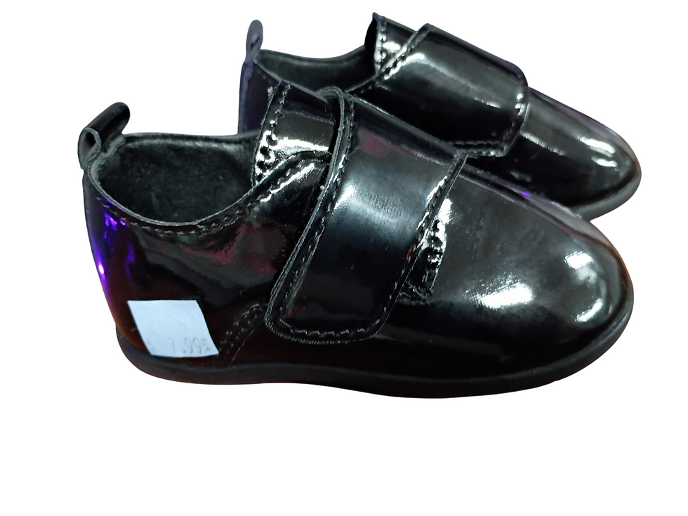 Thumbnail: Infant Velcro black dress shoe (sz 4)