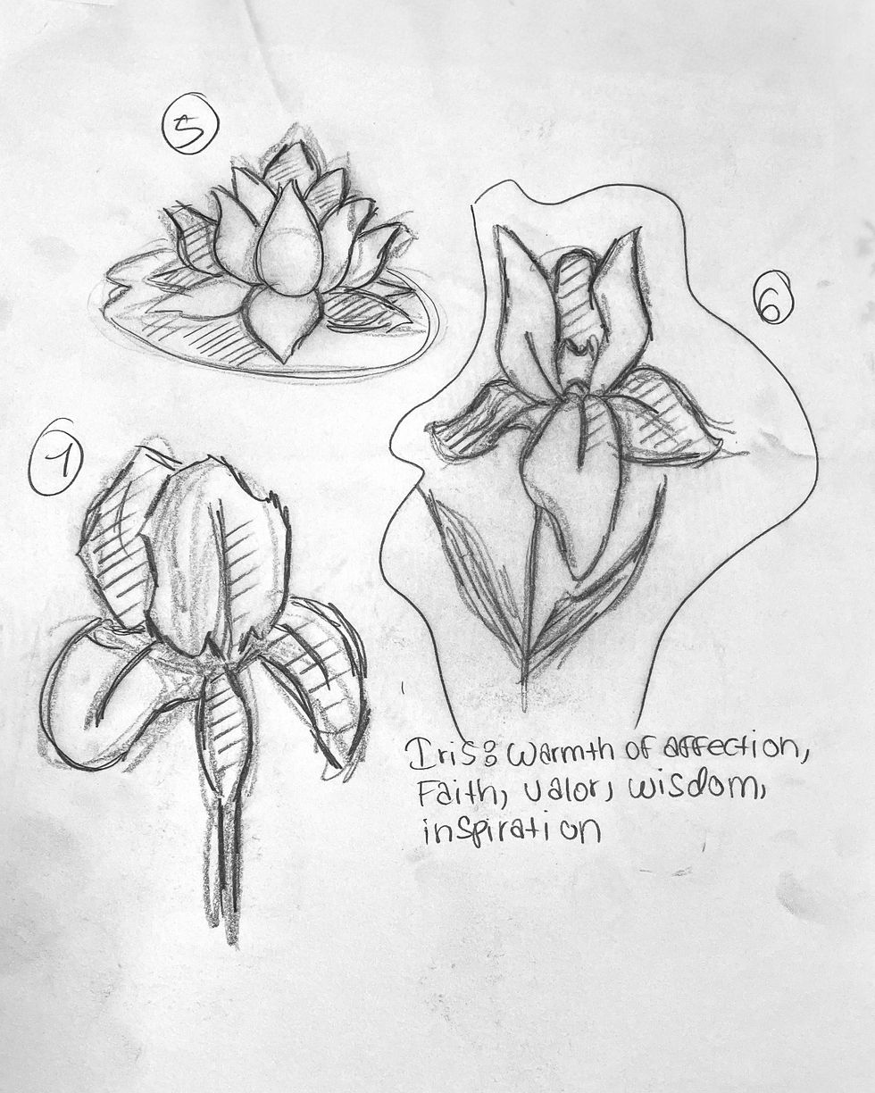 flower sketches