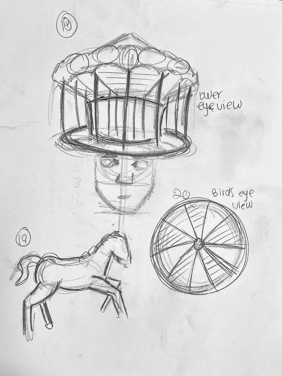 Carousel hat sketches