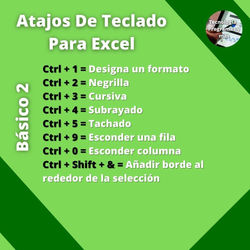 Atajos para Microsoft Excel - Básico 2