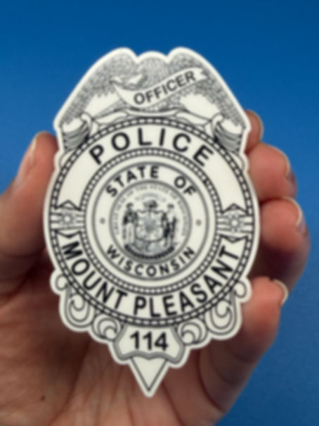 Custom Mt Pleasant PD Badge Outline Sticker
