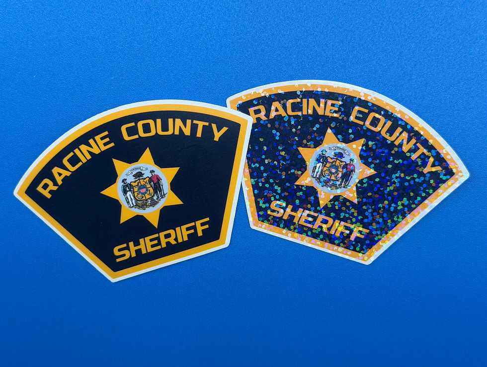 Thumbnail: Racine County Sheriff Patch Full Color Sticker