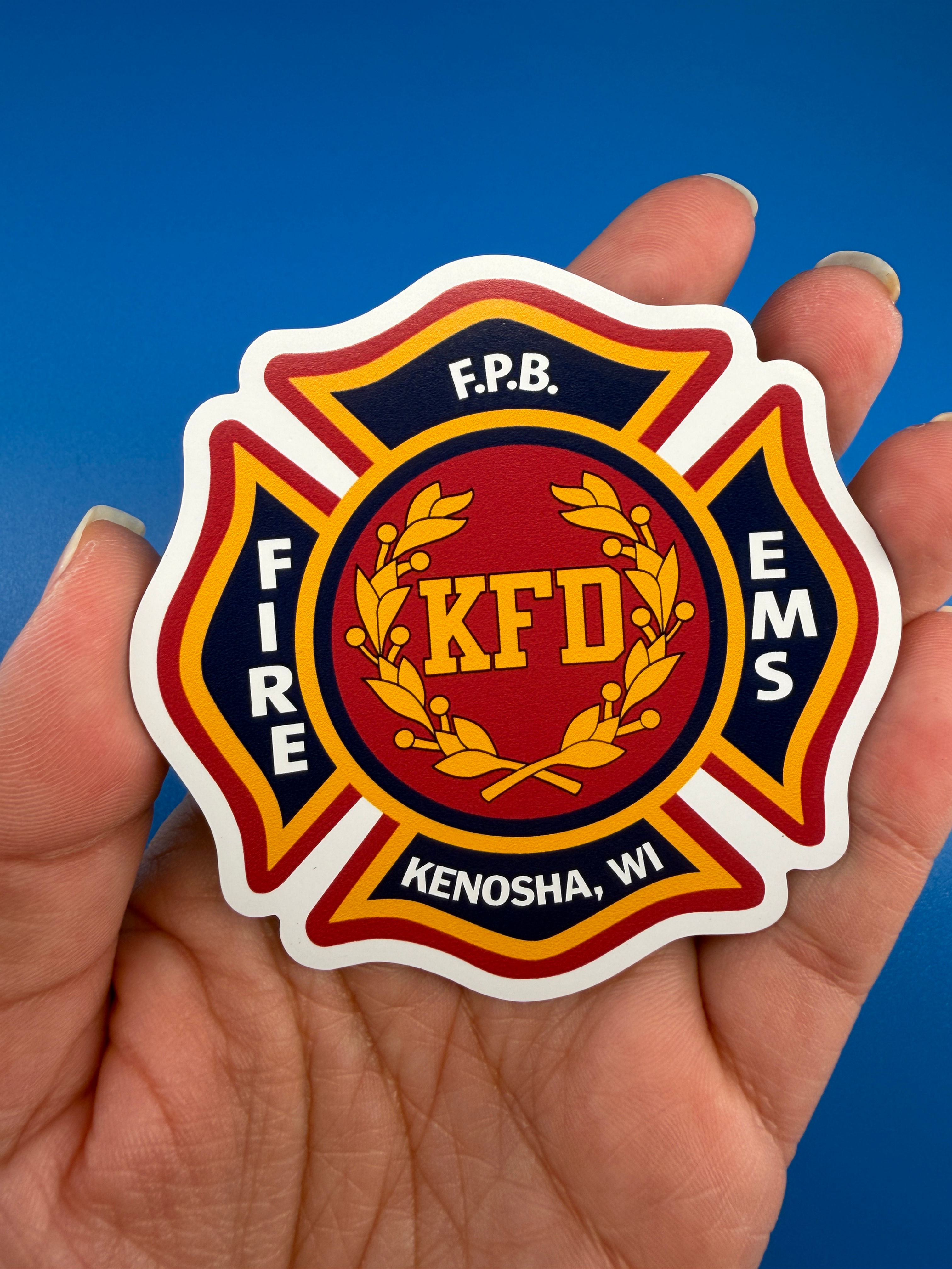 Kenosha Fire Dept Full Color Patch Sticker