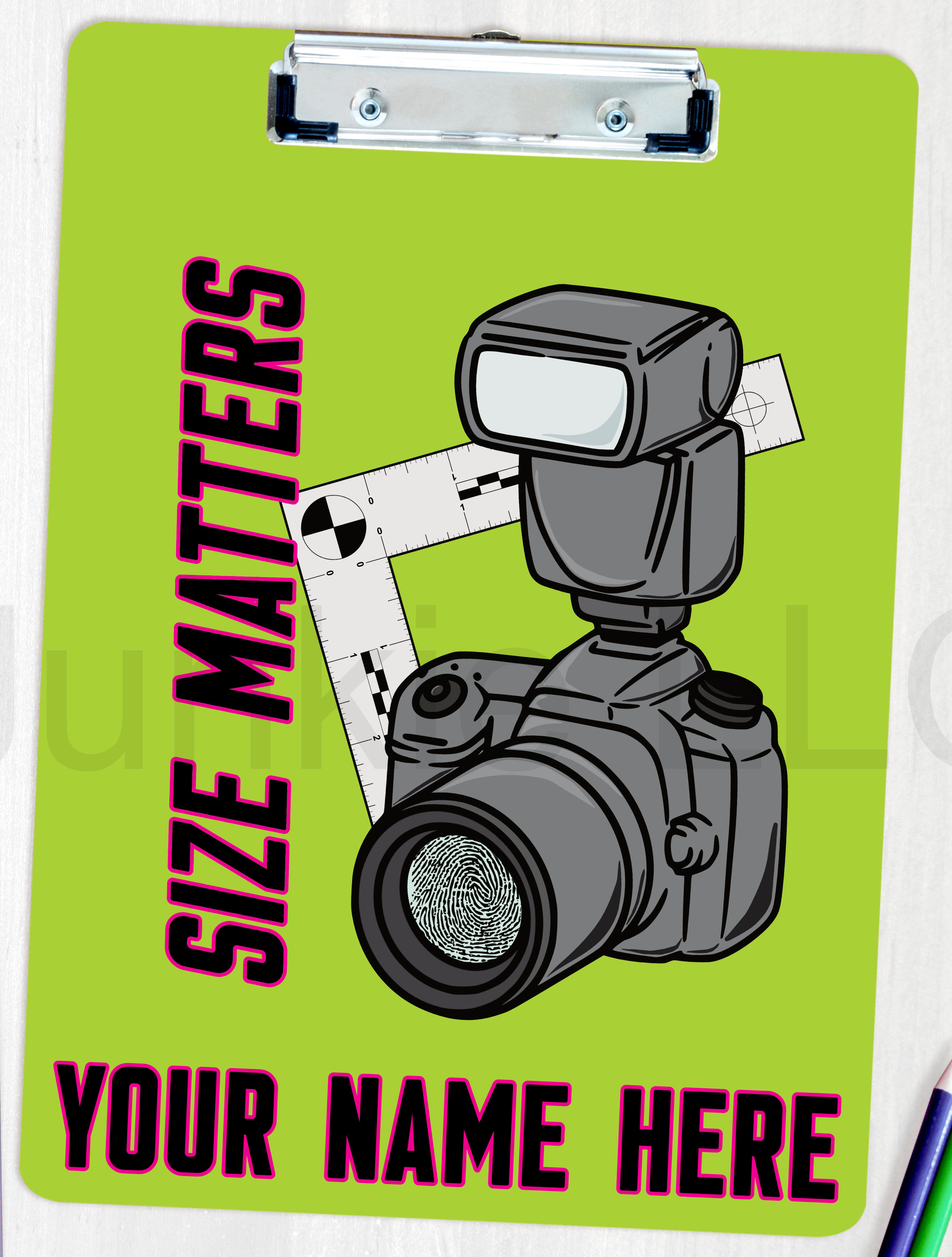 Size Matters Clipboard - Customizable