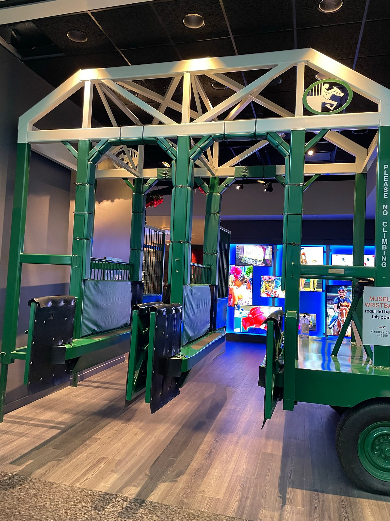 green horse starting gates at kentucky derby museum churchill downs