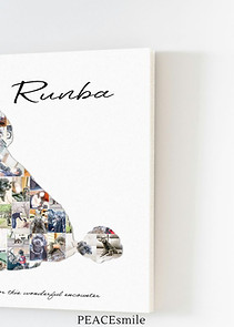 Custom-made artwork featuring silhouette designs of your pet's photos.