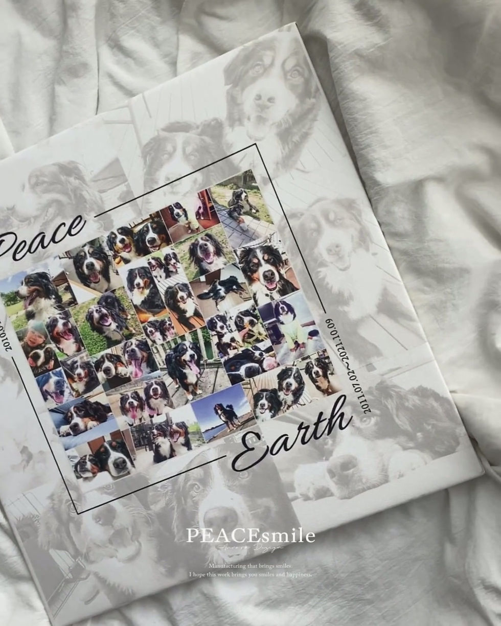 サムネイル： ペットオーダーメイドアートのデザイン例｜名前や日付を入れた記念ポスター