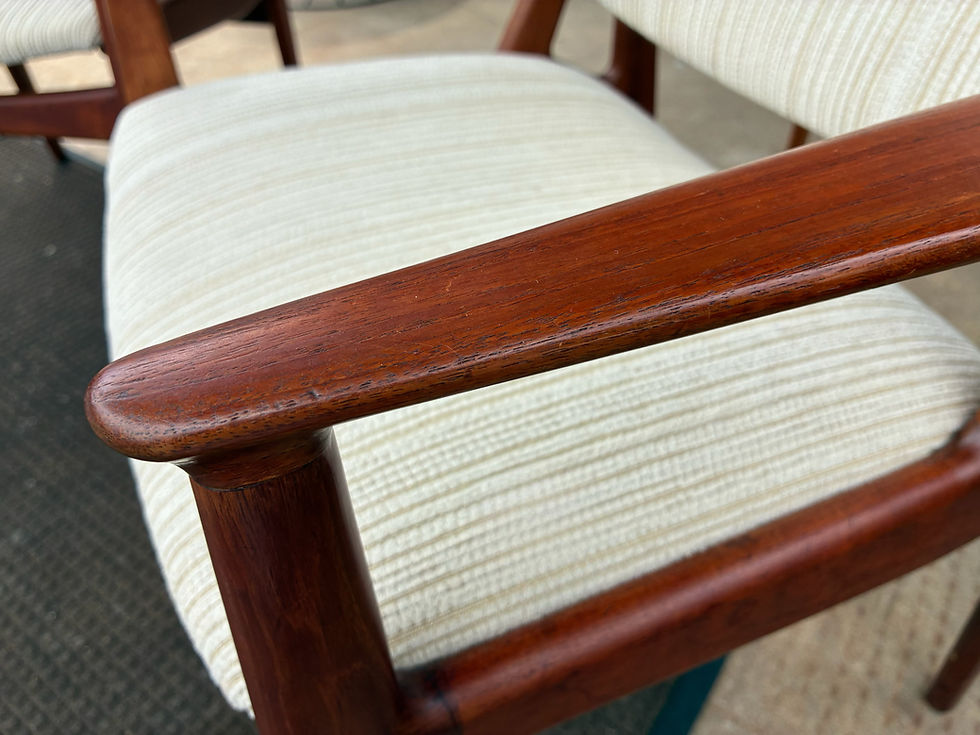 Thumbnail: Arne Vodder Teak Tilt Back Arm Chairs for Vamo (2)