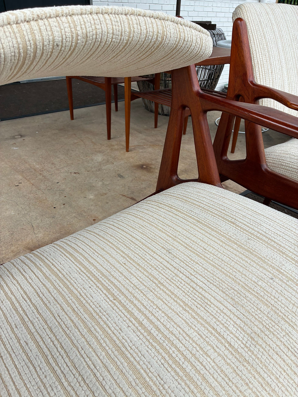 Thumbnail: Arne Vodder Teak Tilt Back Arm Chairs for Vamo (2)