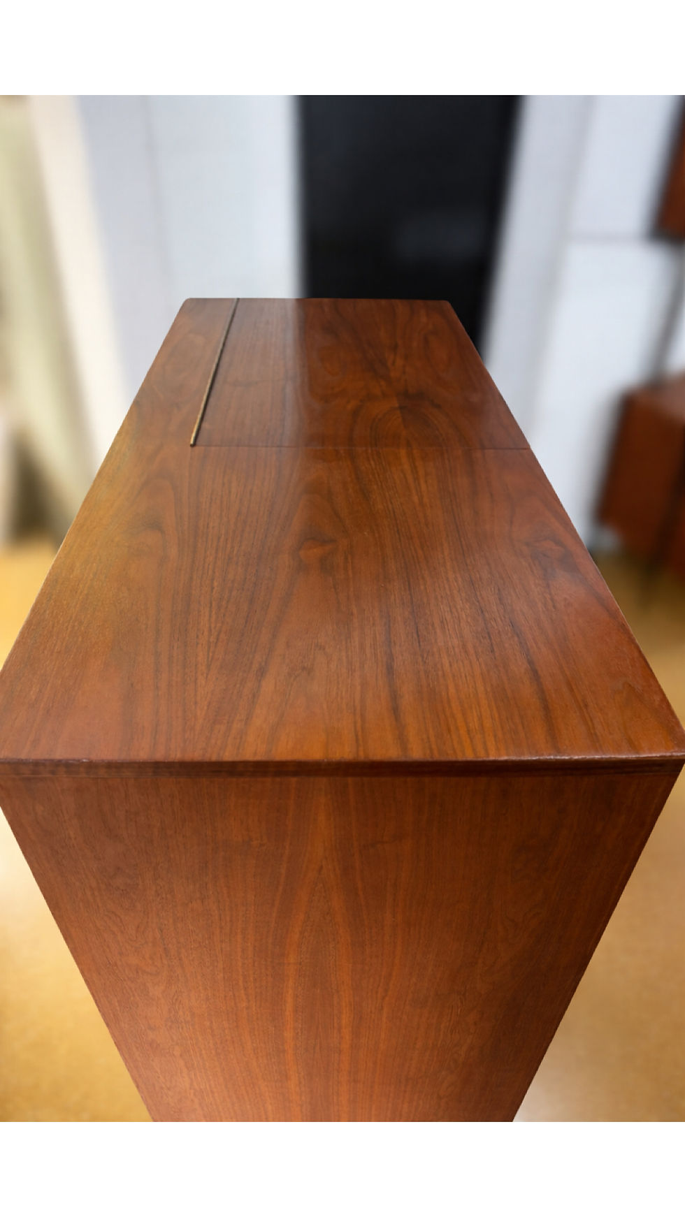 Thumbnail: Walnut, Rosewood Accent & Chrome Highboy by Kroehler