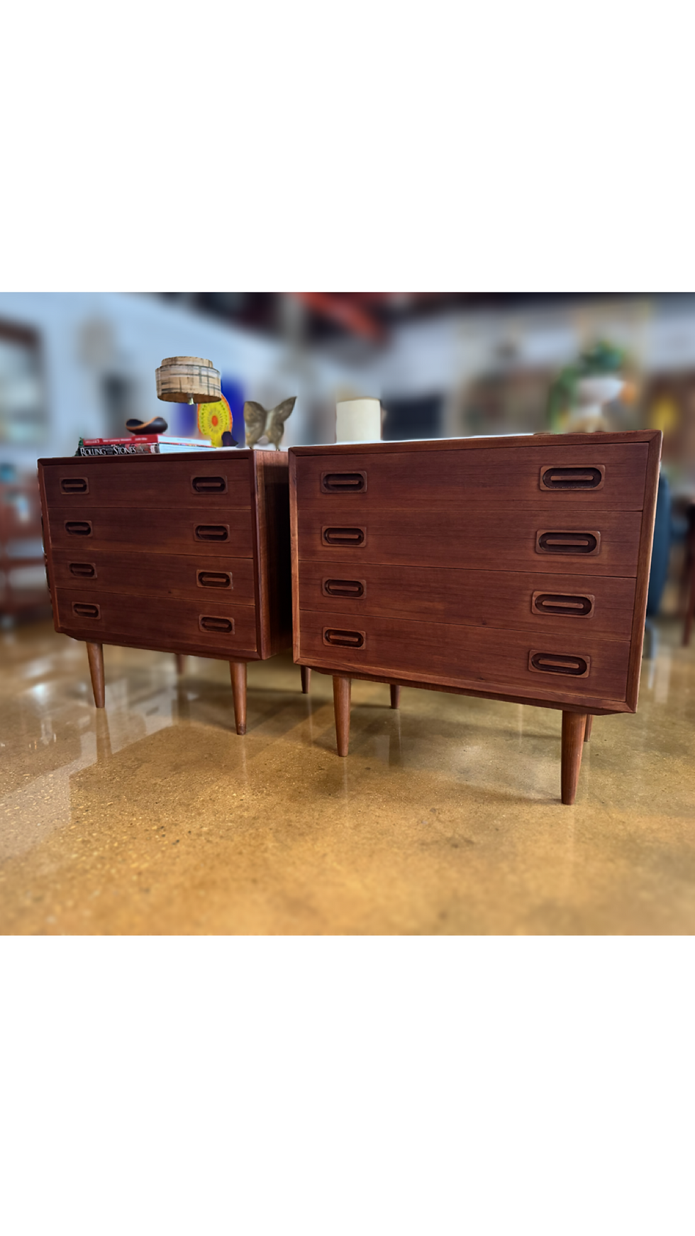 Thumbnail: Danish Teak 4 Drawer dressers/oversized nightstands by Dyrlund