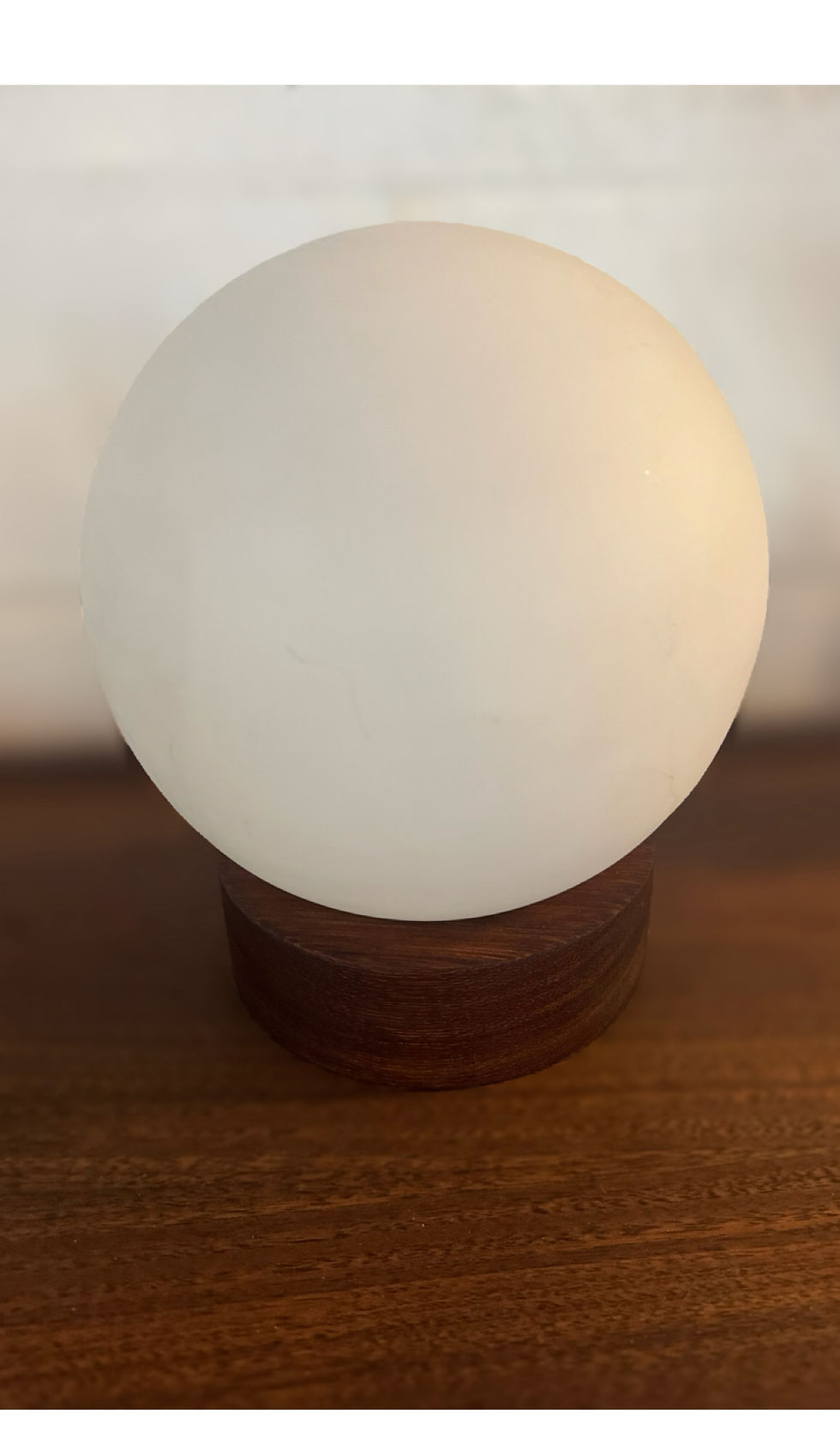 Thumbnail: Danish Teak Table Globe Lamp