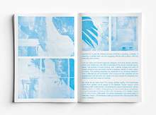 Inside pages of book showing only the cyan colour
