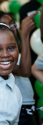 Happy Brooklyn Lab black female middle school student