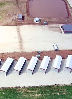 a row of steel buildings near Abilene, TX