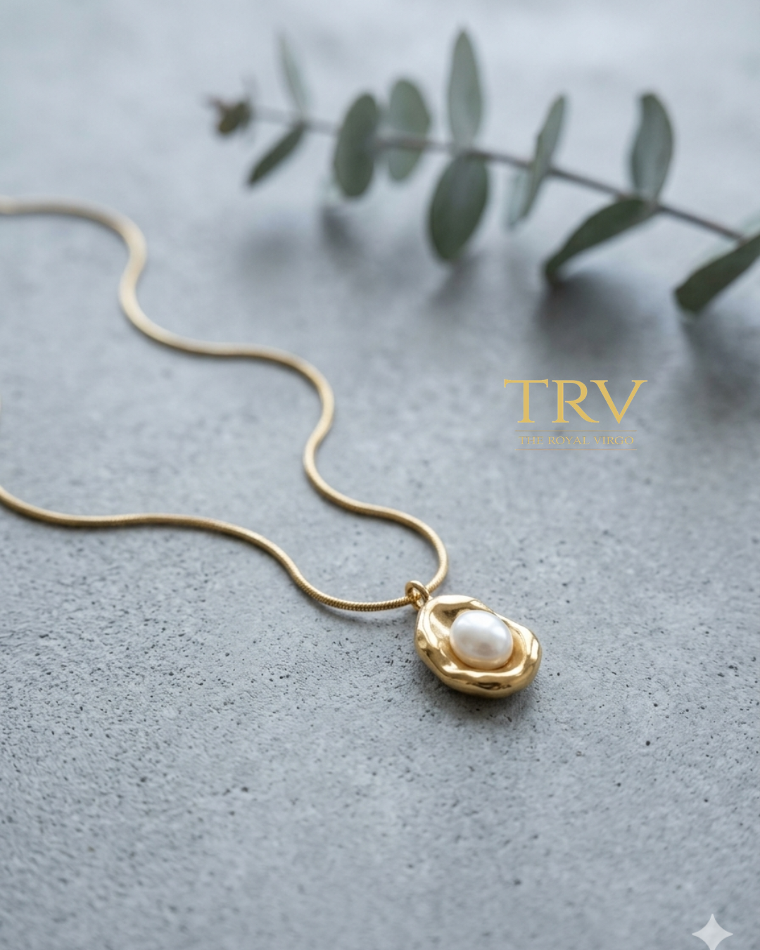 APFWN12 The Golden Pearl Dew Chain Necklace