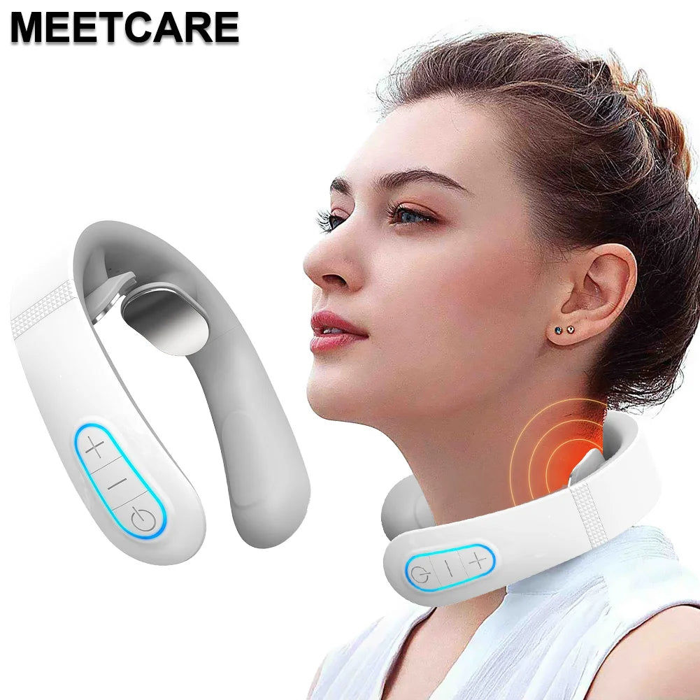 Pulse Neck Massager Electric Smart EMS Cervical Massagers TENS Pain Relief Relax