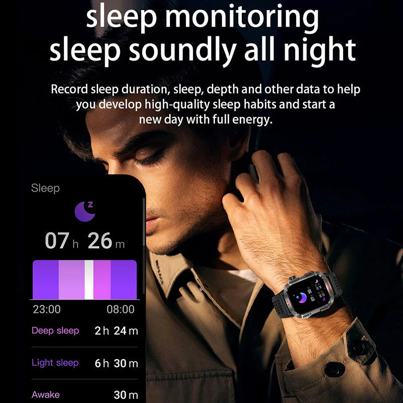 Thumbnail: NNEOBA LED Flashlight Smart Watch Black