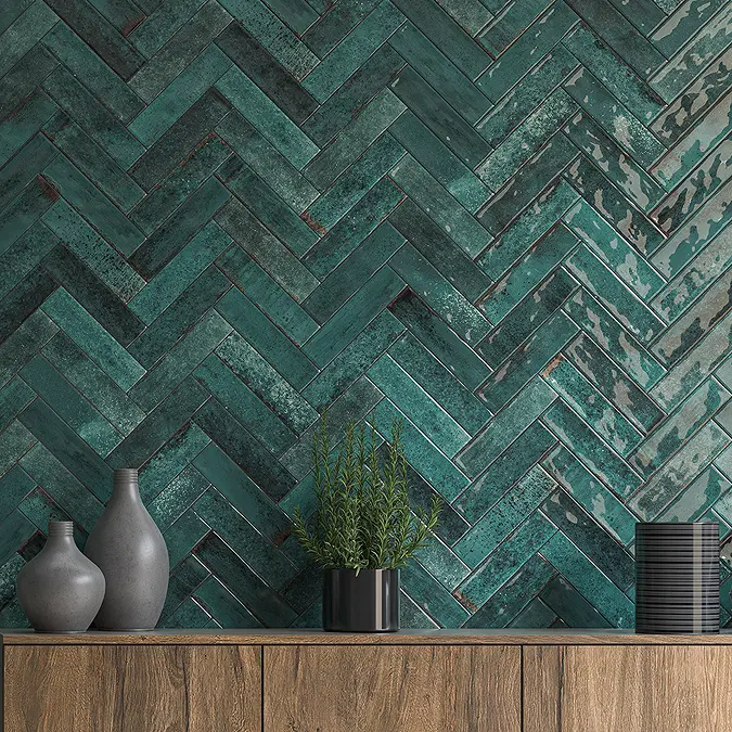 Creative tile backsplash design in a modern London kitchen