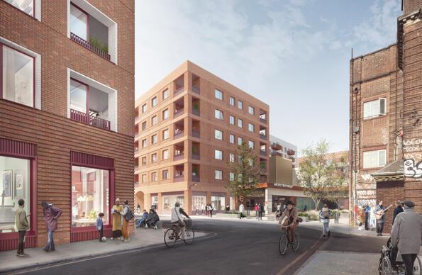 Tiling contractors London at Hackney Yards construction site