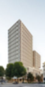 Photo of Kensington Forum Hotel for Ardmore group. ABM Tiling is tiling the bathrooms within this building.