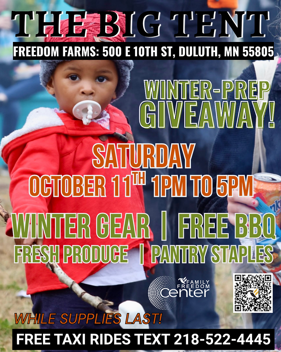 The Big Tent: Fall kickoff, Winter Prep, Resource Festival  