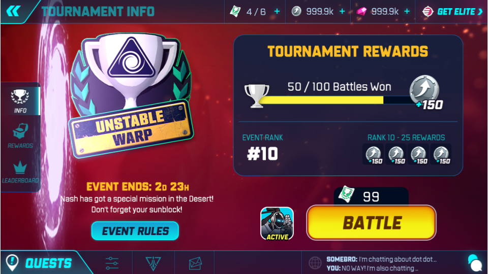 Unstable Warp Event