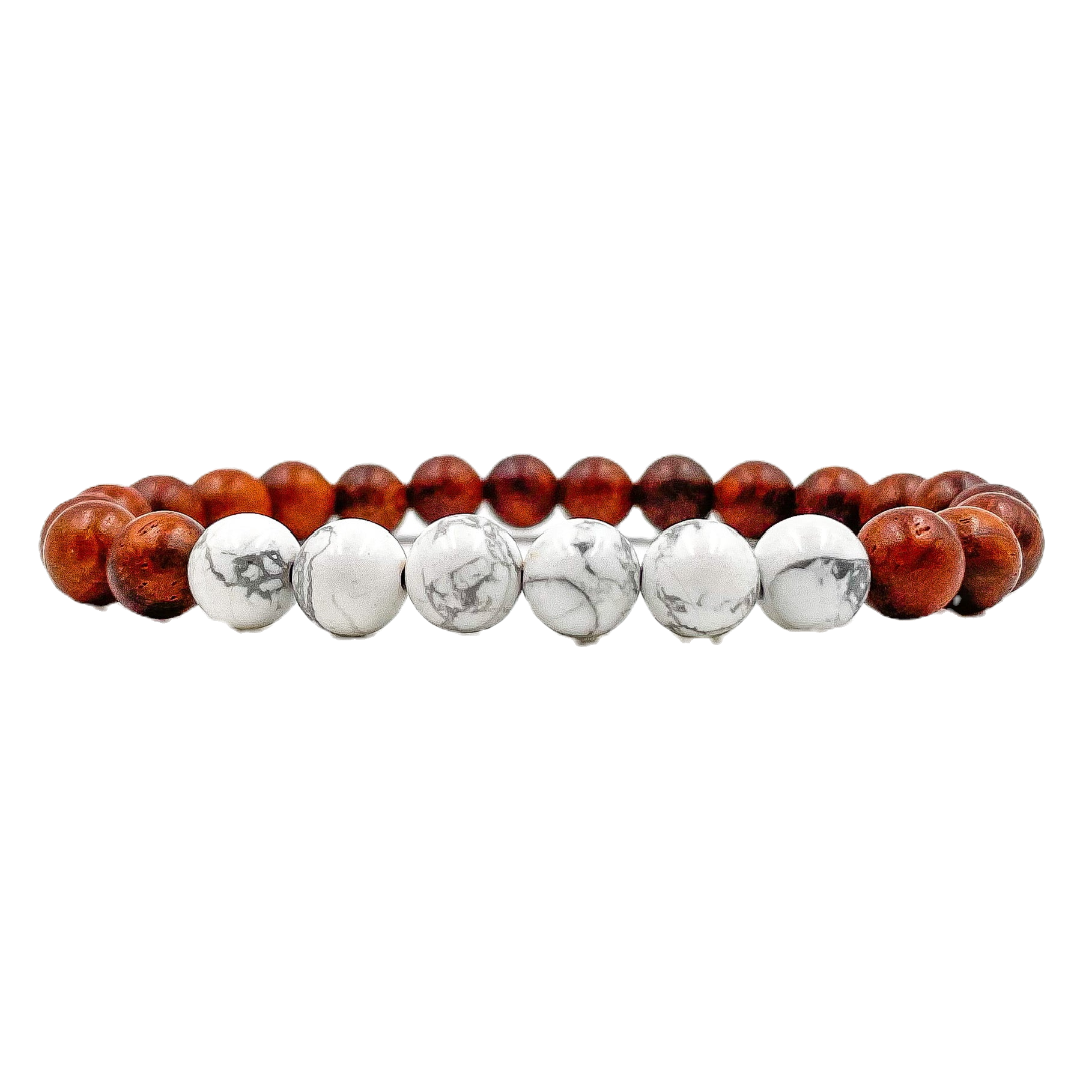 Grove - White Howlite & Red Rosewood