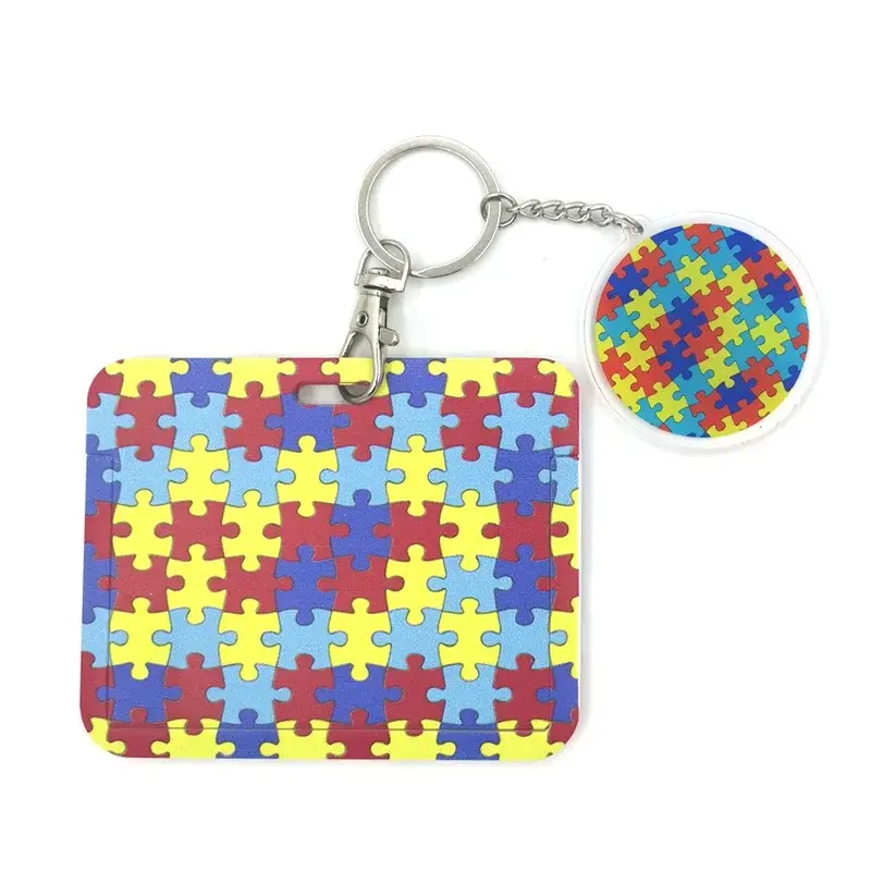 Thumbnail: Autism Pattern Anime Lanyard Badge