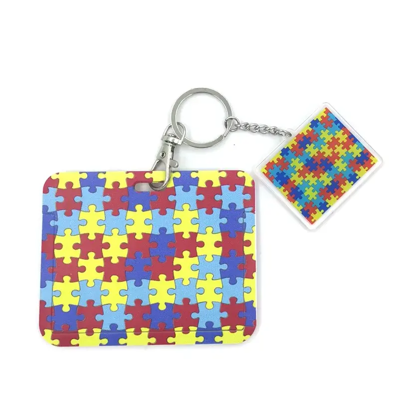 Thumbnail: Autism Pattern Anime Lanyard Badge