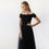 Thumbnail: Black Lace Off-The-Shoulder Tulle Maxi Dress