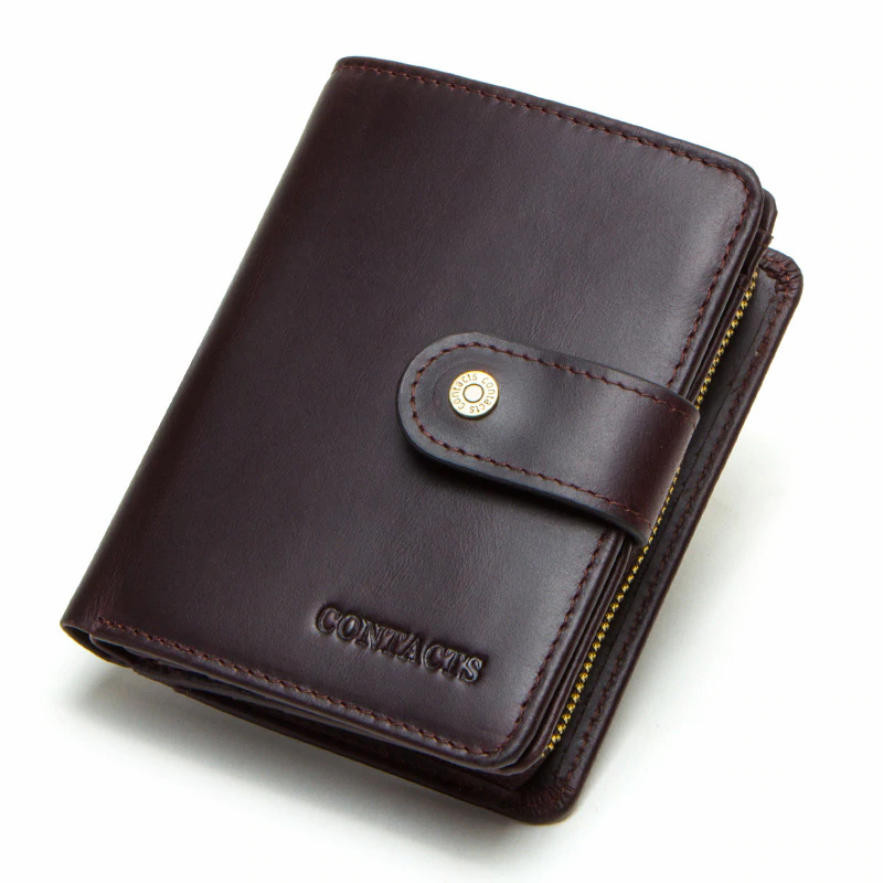 Thumbnail: CONTACT'S Genuine Leather RFID Vintage Wallet  With Coin Pocket