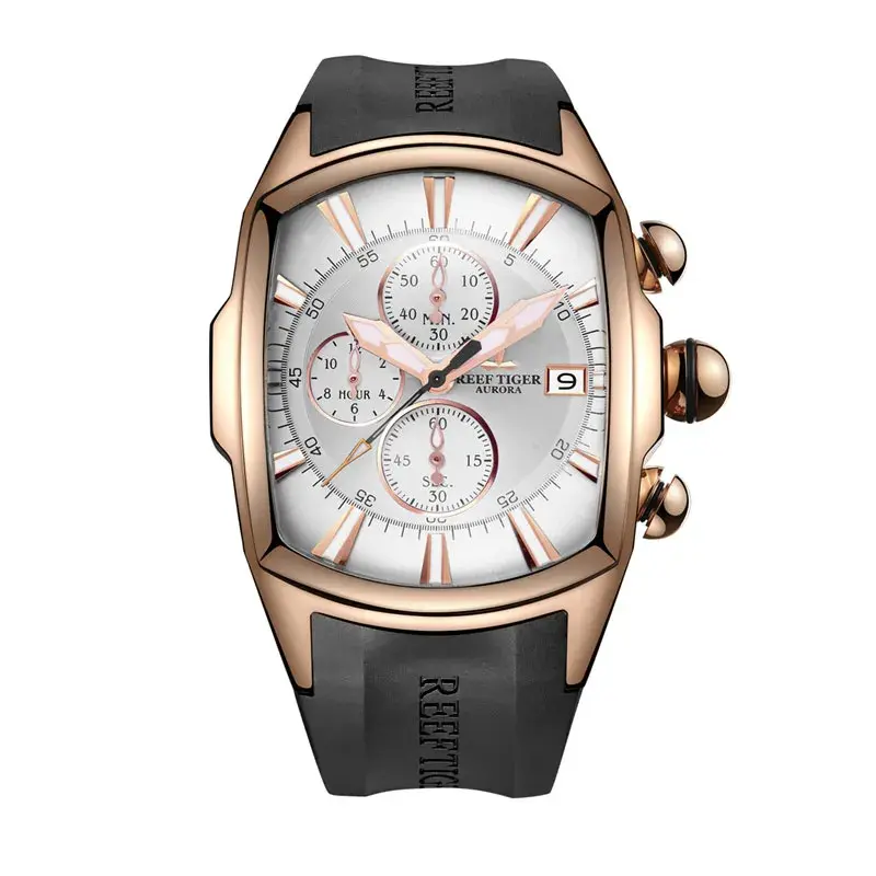 Thumbnail: Reef Tiger Big Sport Watch Rubber Strap Steel Blue RGA3069-T