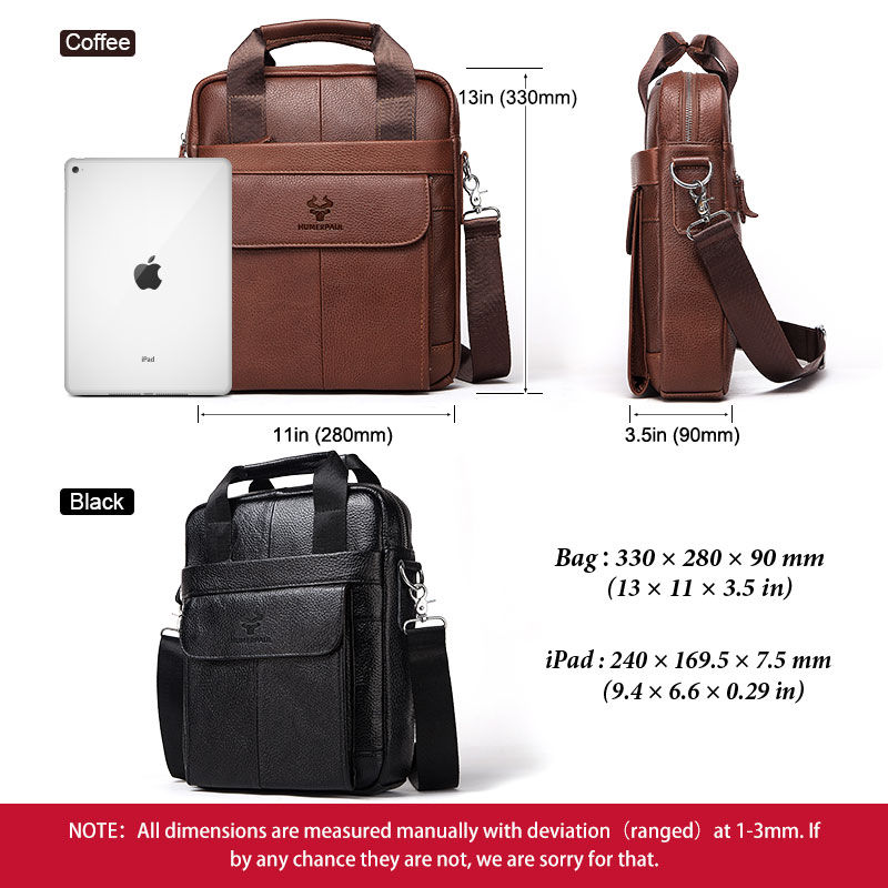 Thumbnail: HUMERPAUL 100% Genuine Leather Shoulder Handbag