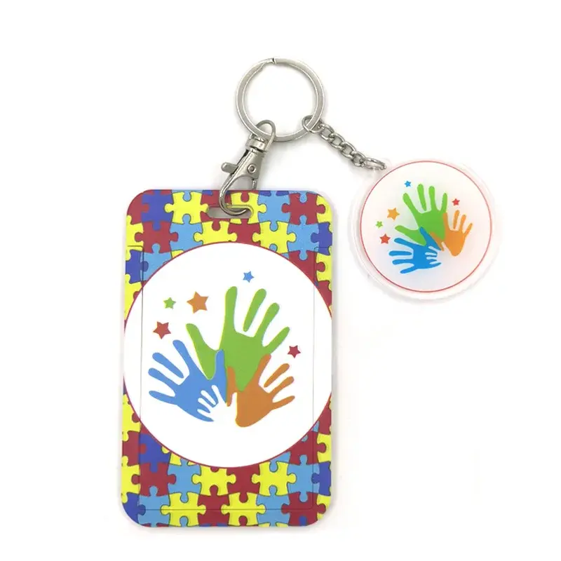 Thumbnail: Autism Pattern Anime Lanyard Badge