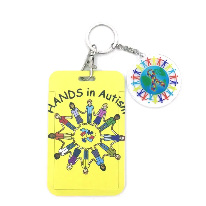 Thumbnail: Autism Pattern Anime Lanyard Badge