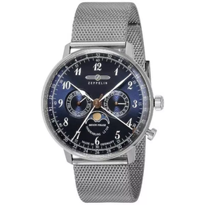 Zeppelin 7036M3 LZ129 Hindenburg Moon Phase Blue Dial Watch + Free Post $493 with best offers.