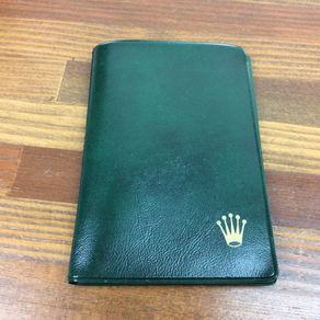 Rolex Vintage Green Plastic Card Holder 1970's