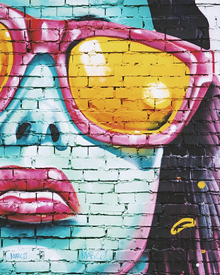 Graffiti of Woman with Glasses