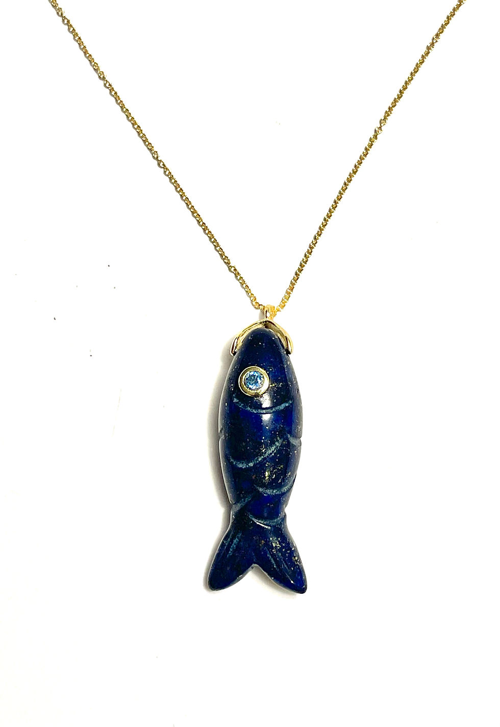 Thumbnail: Lapis koi with bezel set stone eye