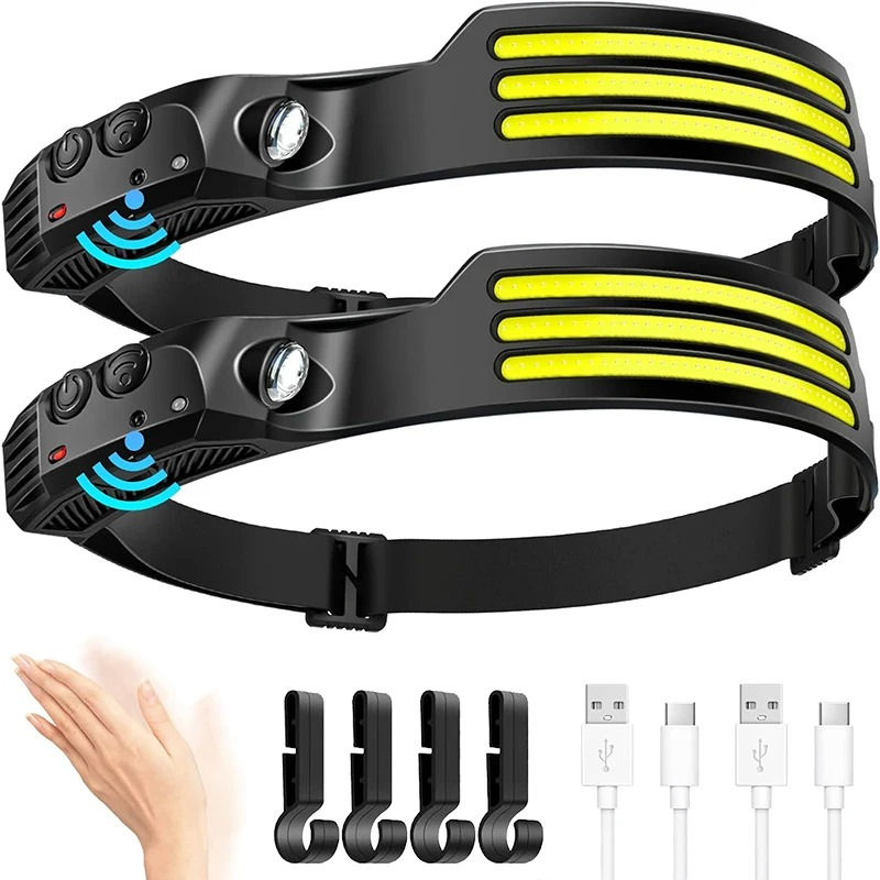 Lanterna de Cabeça LED com Sensor