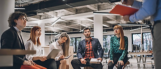 a group of young project management professionals