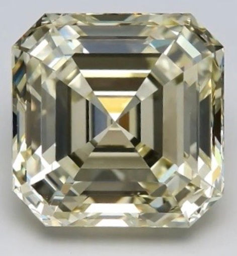 Diamante taglio Asscher carati colore O-P qualità VVS2 AVADIAM